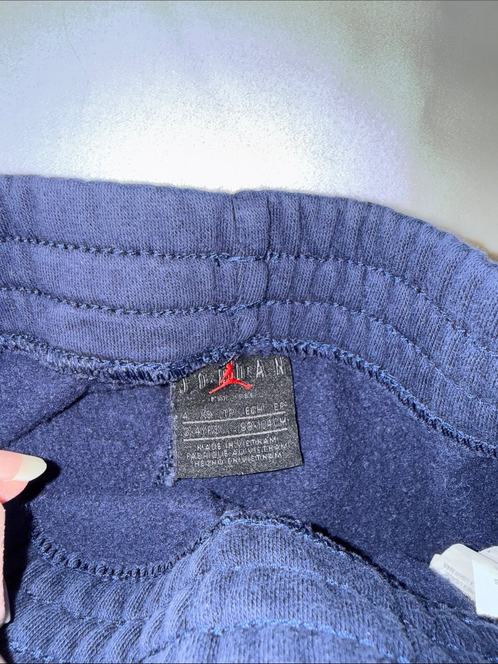 Jordan Navy Kids' Hoodie and Joggers Set - White Jumpman - Picture 3 of 3